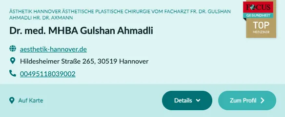 FOCUS Gesundheit TOP-Mediziner 2026 – Dr. med. MHBA Gulshan Ahmadli